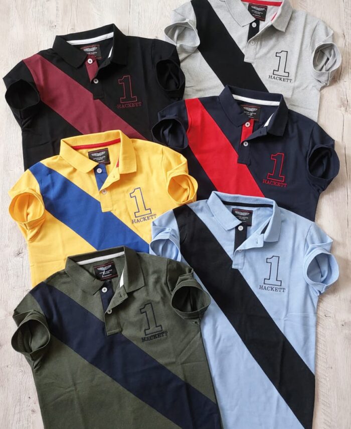 Branded HKT Premium Cotton Chest Embroidery Polo T-shirt
