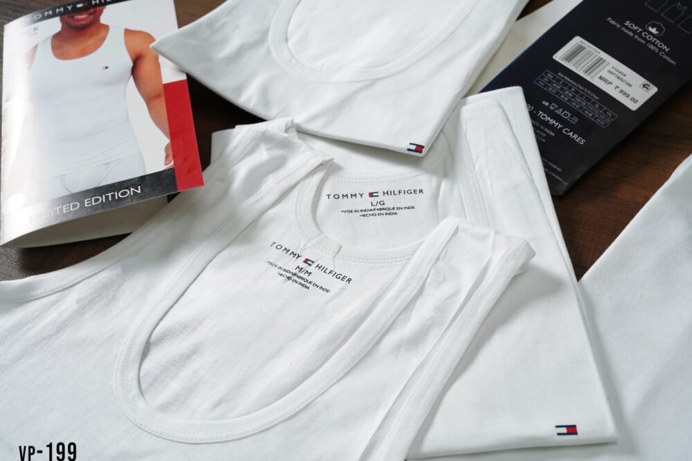 Tommy Mens White Vest - 3 Pcs Combo Pack - Image 5