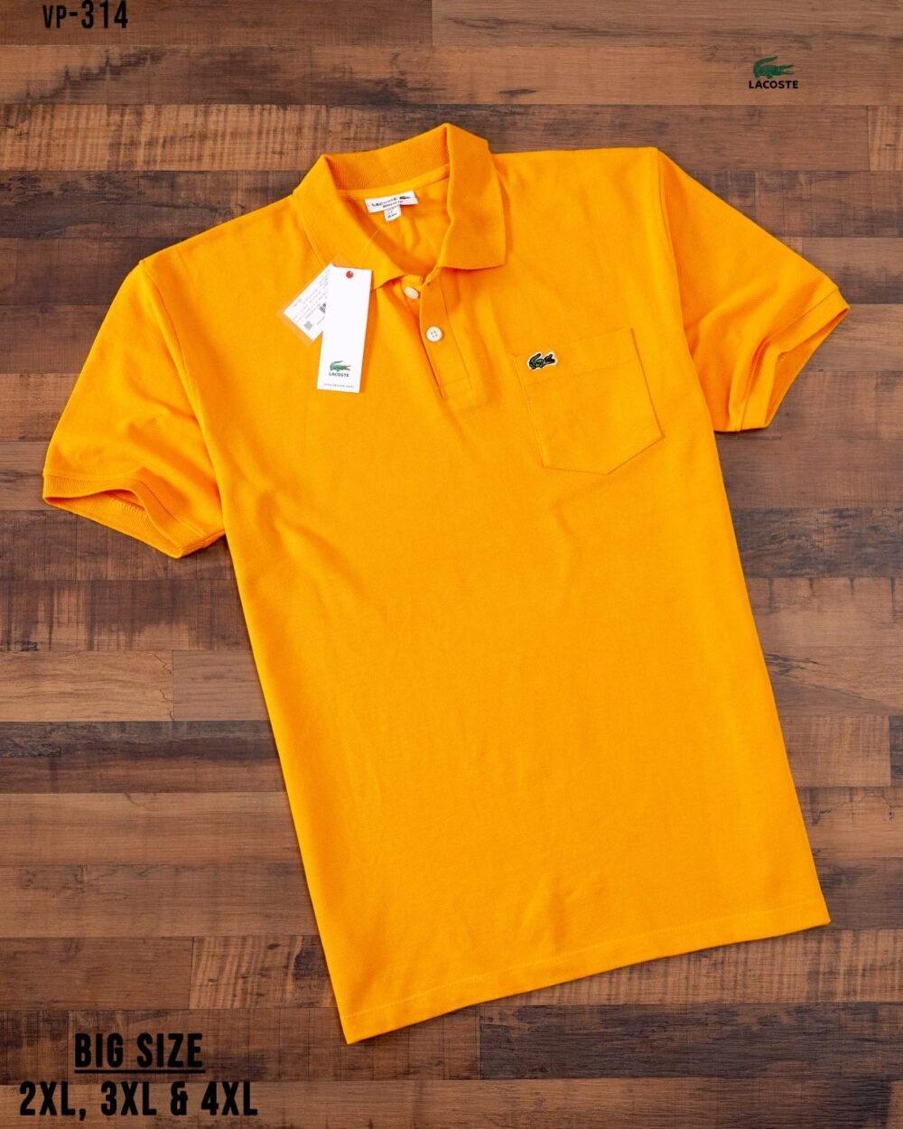 LACOSTE PREMIUM COTTON PLAIN POCKET POLO T SHIRTS - ONLY XXL - Image 3