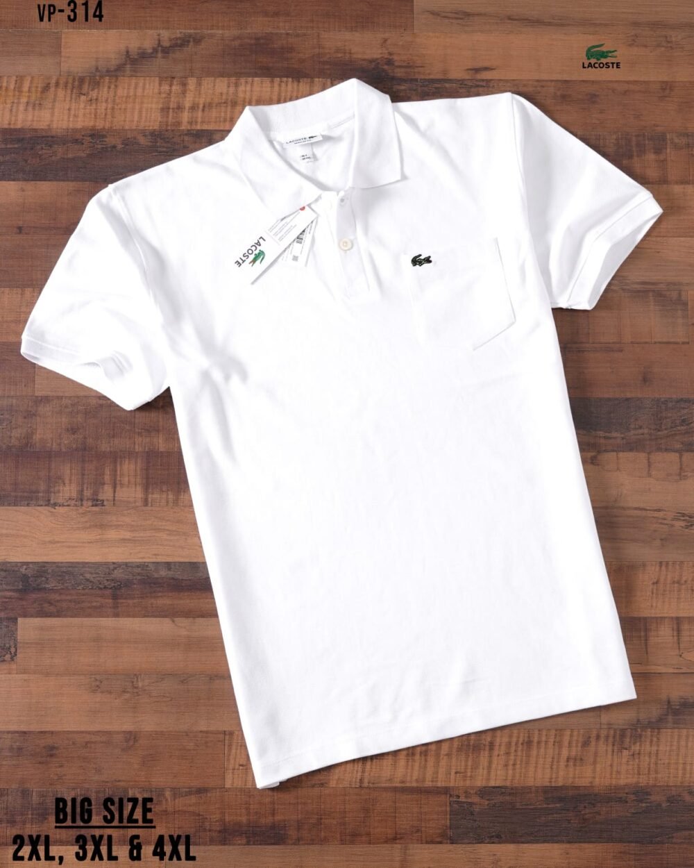 LACOSTE PREMIUM COTTON PLAIN POCKET POLO T SHIRTS - ONLY XXL - Image 4