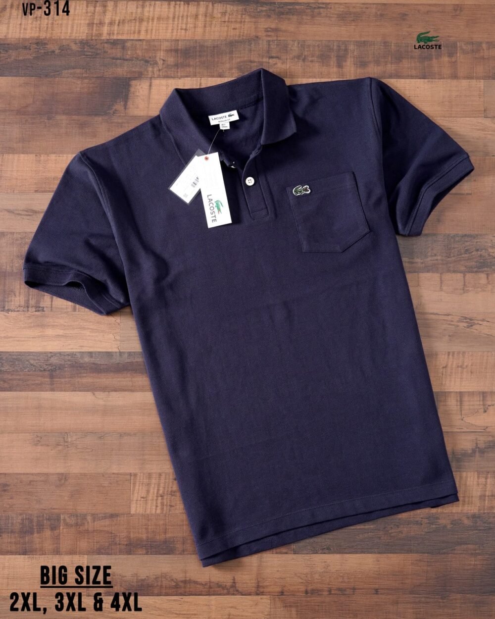 LACOSTE PREMIUM COTTON PLAIN POCKET POLO T SHIRTS - ONLY XXL - Image 6