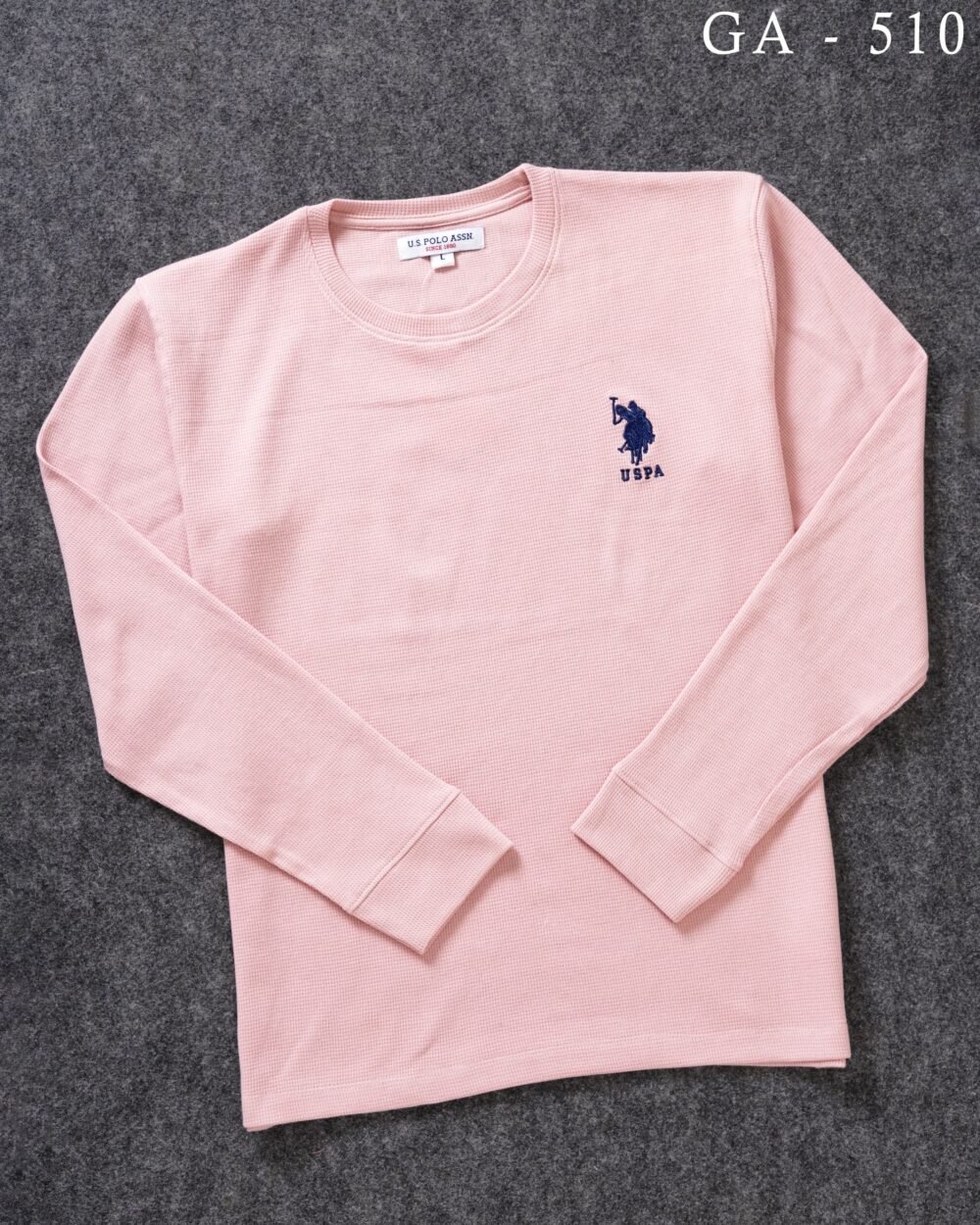 USPA Premium Cotton Waffle Round neck Full Sleeve T-shirt ONLY L Size - Image 8