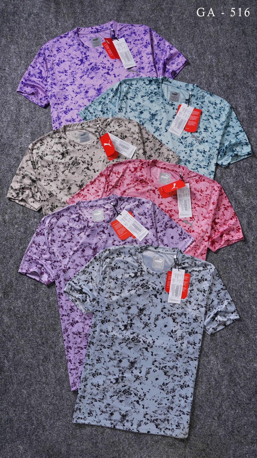 Puma Sports 2 Way Lycra Saleena All Over Printed Round neck