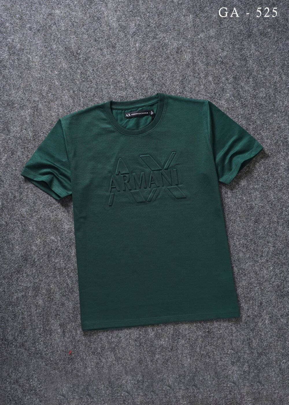 MULTI-BRAND EMBOSSED ROUND NECK HALF SLEEVE T-SHIRT - 5 COLOURS - Image 2