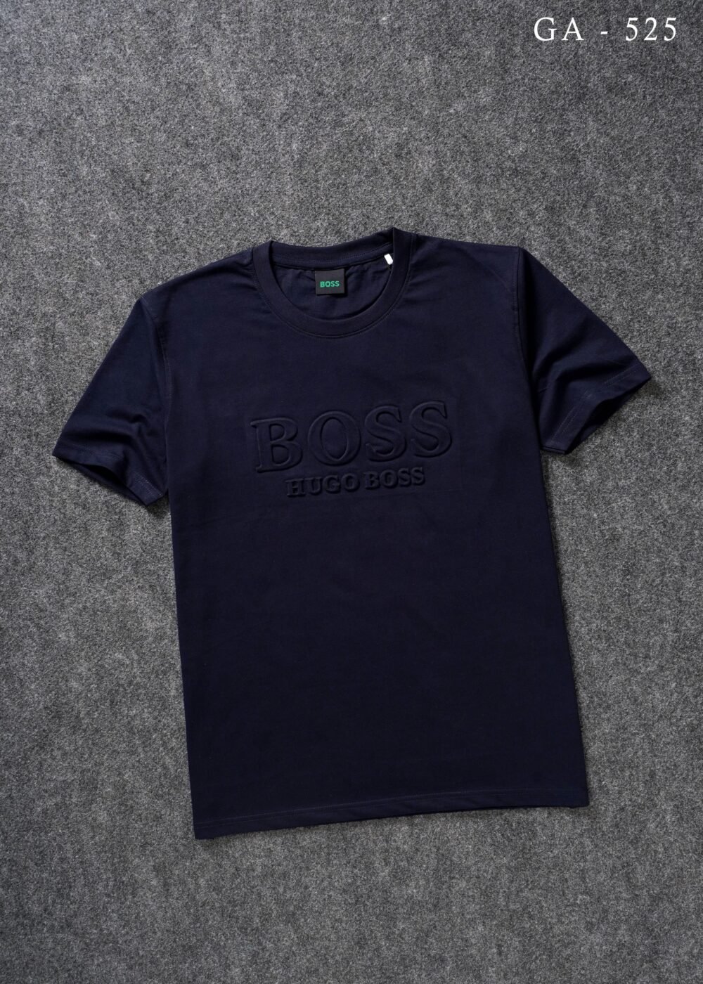 MULTI-BRAND EMBOSSED ROUND NECK HALF SLEEVE T-SHIRT - 5 COLOURS - Image 5