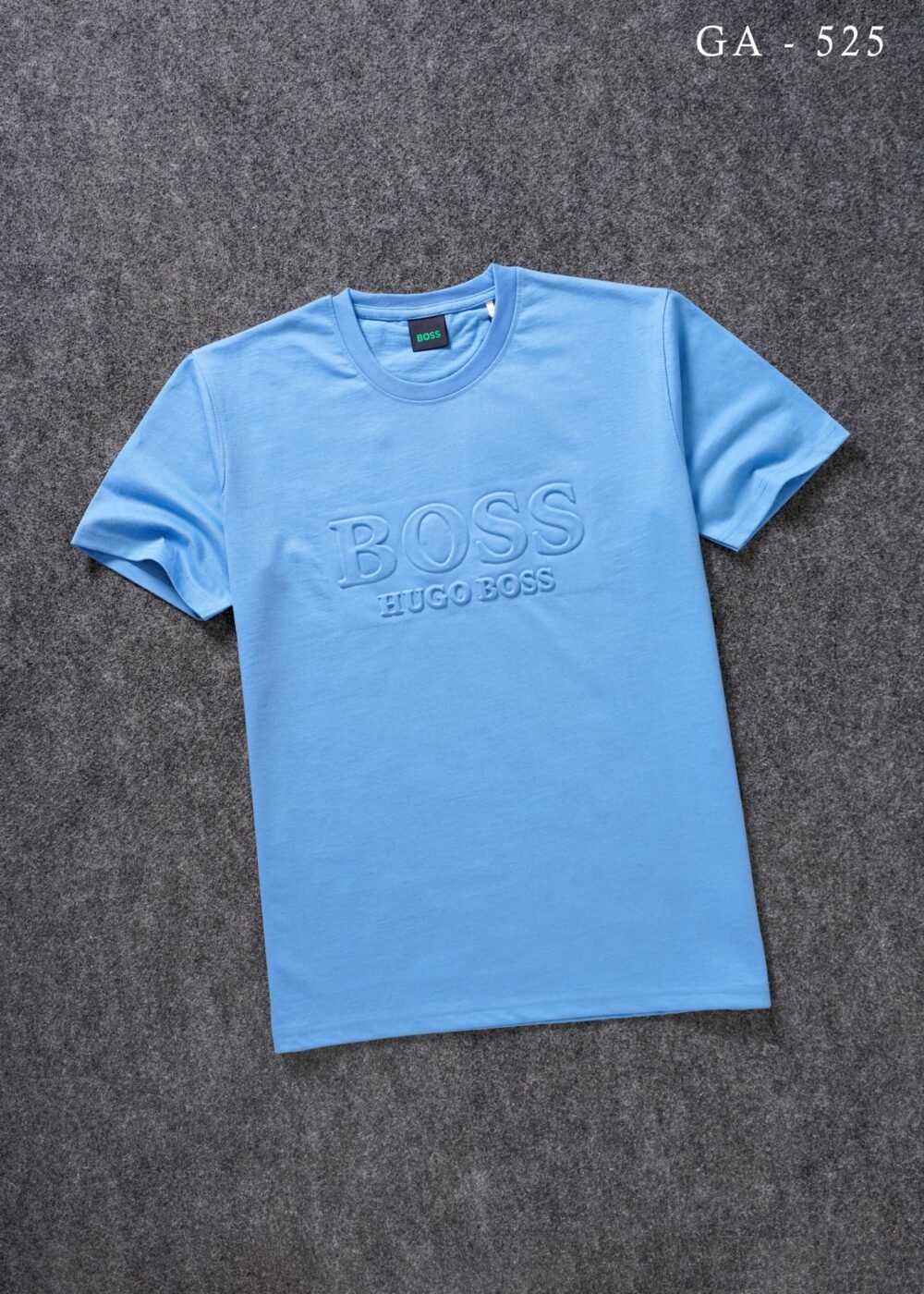 MULTI-BRAND EMBOSSED ROUND NECK HALF SLEEVE T-SHIRT - 5 COLOURS - Image 8