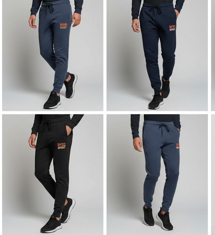 SDRY Premium Cotton Loop Knit Without Cuff Track Pant