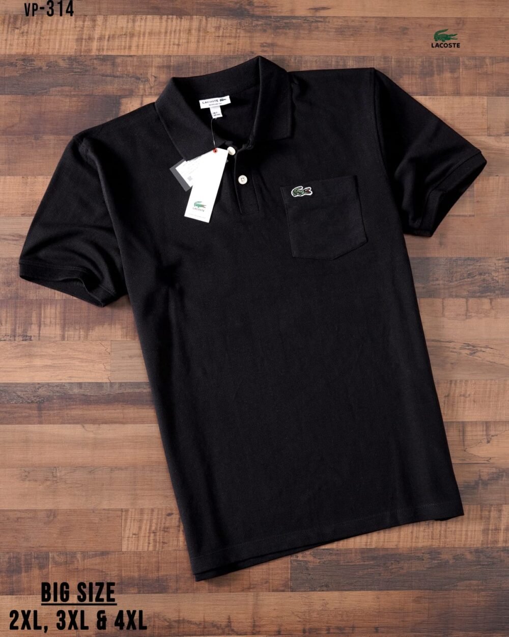LACOSTE PREMIUM COTTON PLAIN POCKET POLO T SHIRTS - ONLY XXL - Image 8