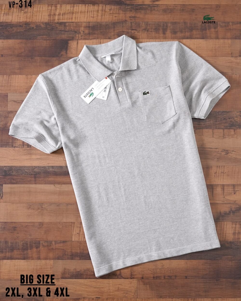 LACOSTE PREMIUM COTTON PLAIN POCKET POLO T SHIRTS - ONLY XXL - Image 2