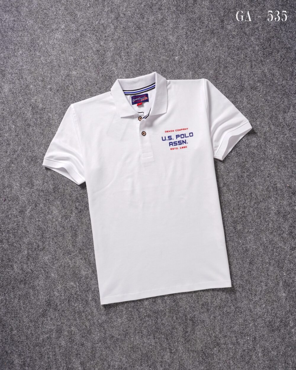 U.S Polo Premium Printed Cotton Matty Polo T shirt - Image 6