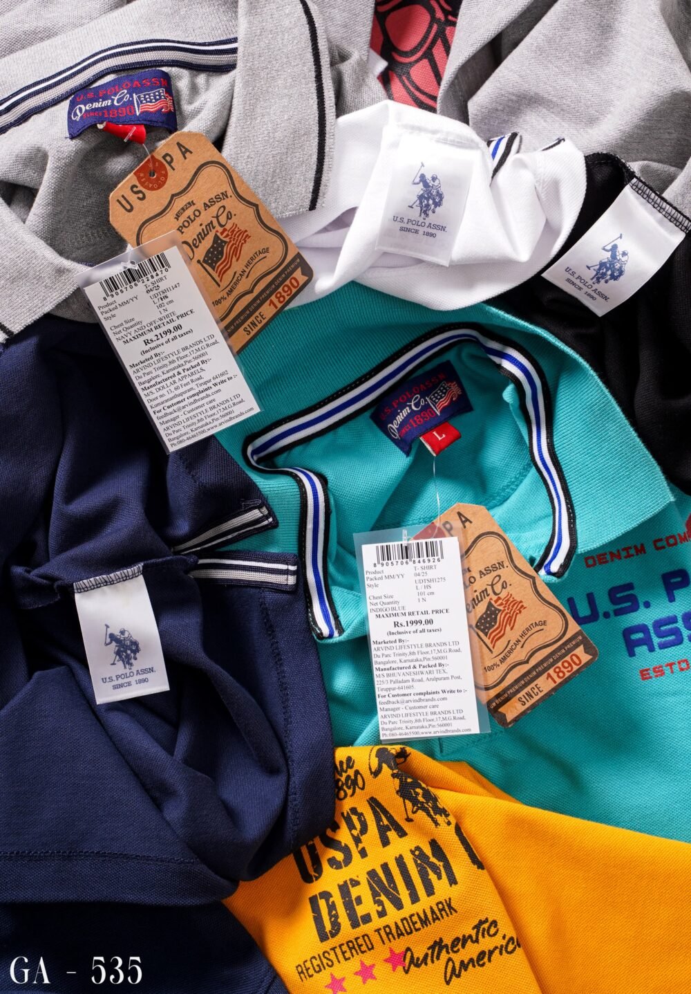 U.S Polo Premium Printed Cotton Matty Polo T shirt - Image 12