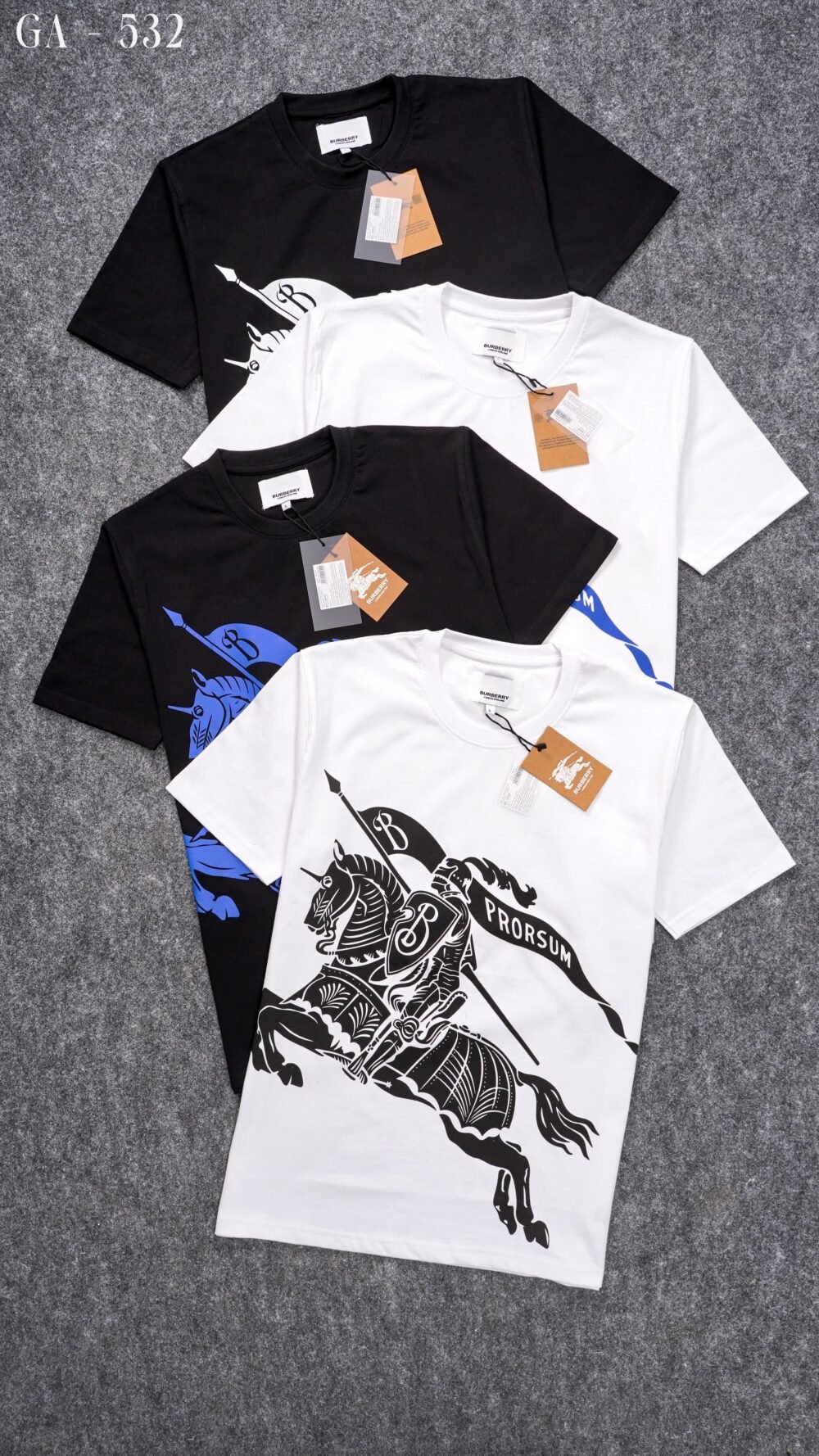 BURBERRY PRINTED COTTON ROUND NECK HALF SLEEVE T-SHIRT