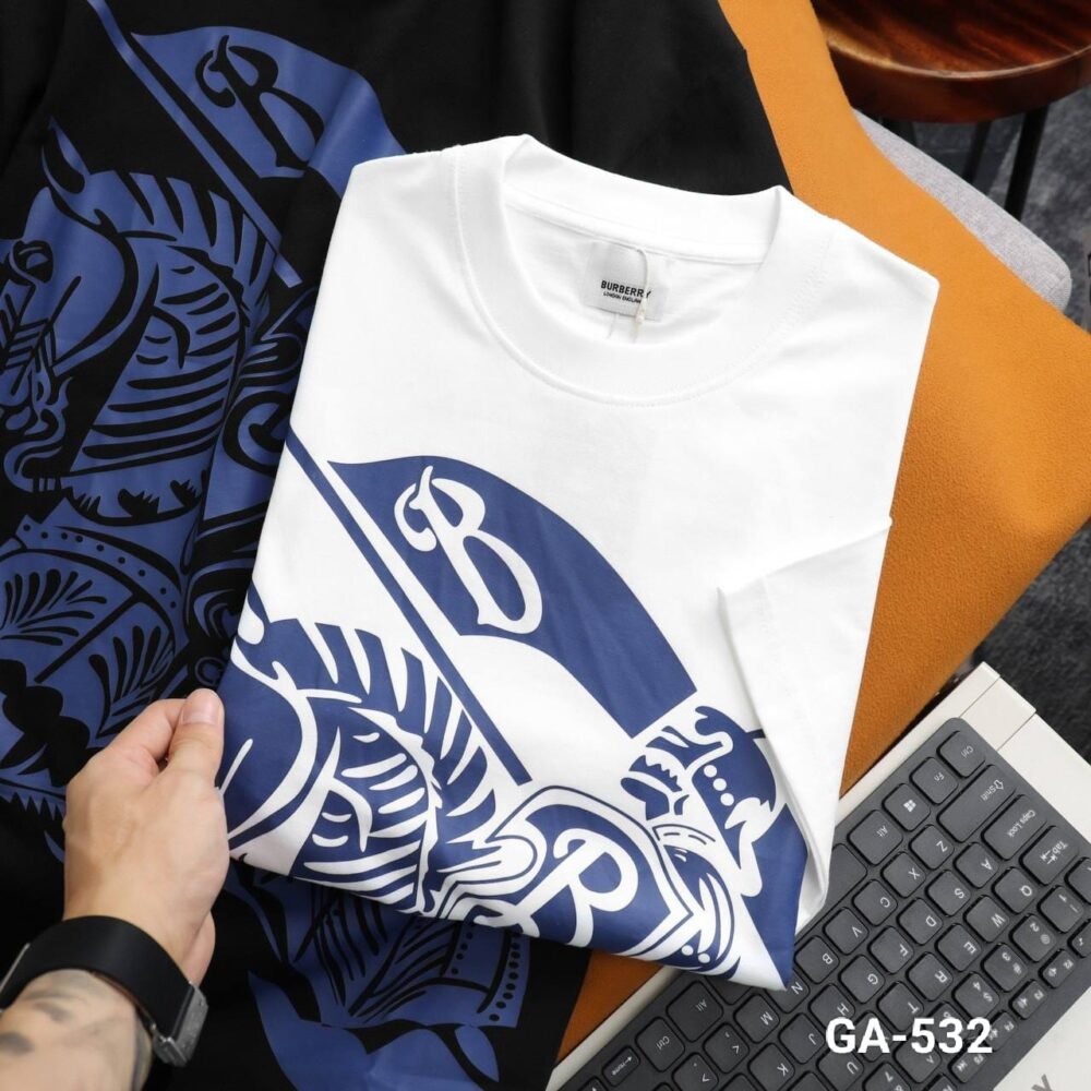 BURBERRY PRINTED COTTON ROUND NECK HALF SLEEVE T-SHIRT - Image 11