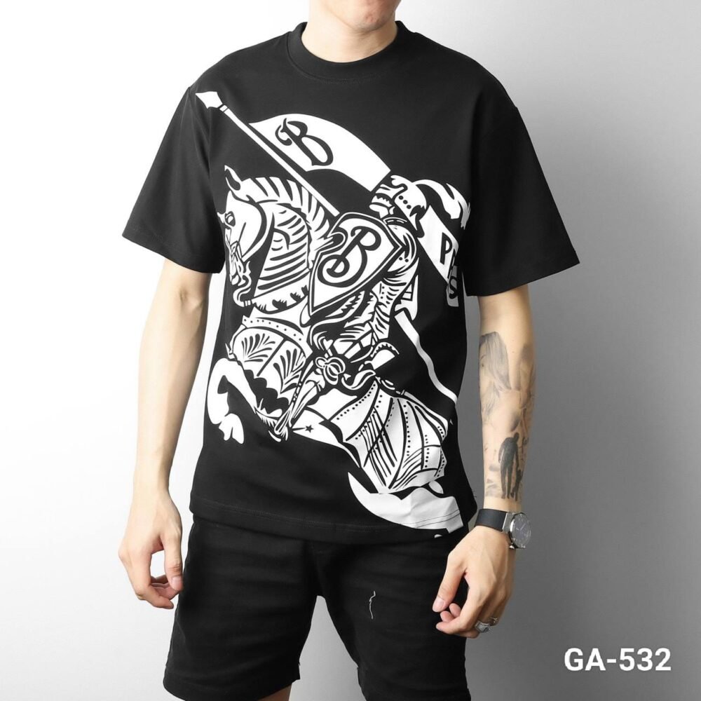 BURBERRY PRINTED COTTON ROUND NECK HALF SLEEVE T-SHIRT - Image 12