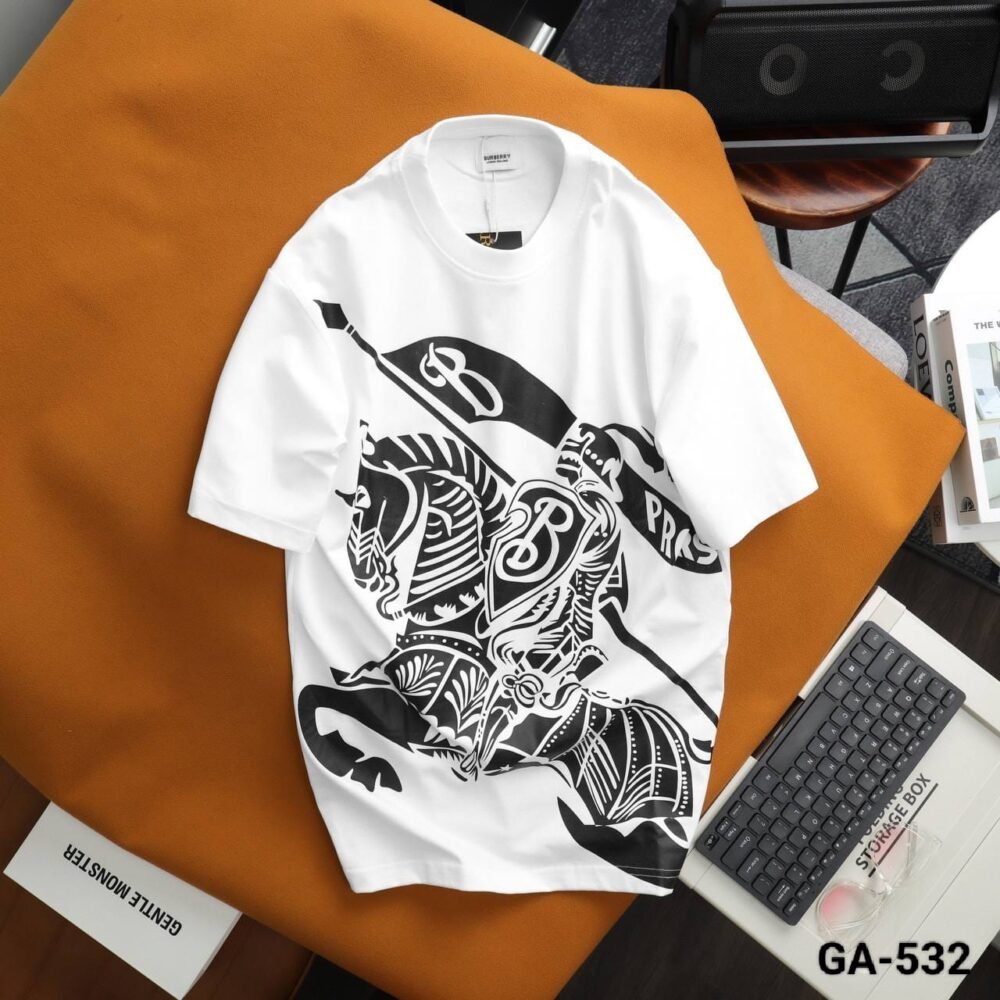 BURBERRY PRINTED COTTON ROUND NECK HALF SLEEVE T-SHIRT - Image 16