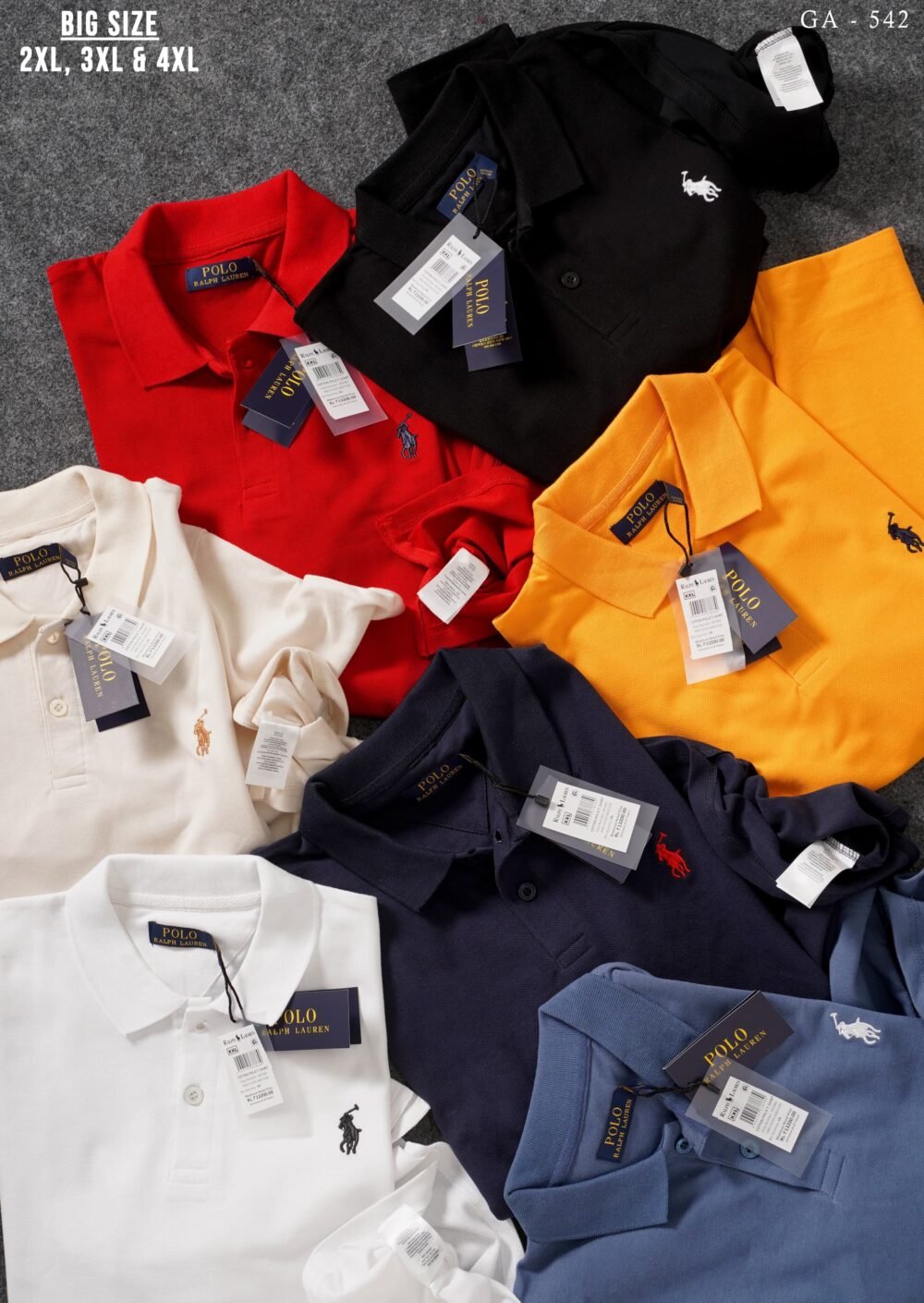 RL POLO PREMIUM COTTON PLAIN POLO T SHIRTS - Image 20