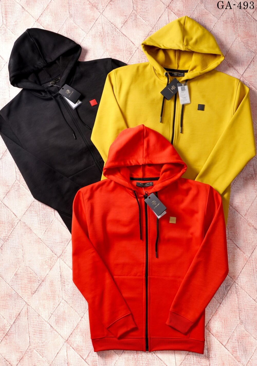 Rare Rabbit Premium Quality Fleece Fabric Zipper Hoodies - Image 14