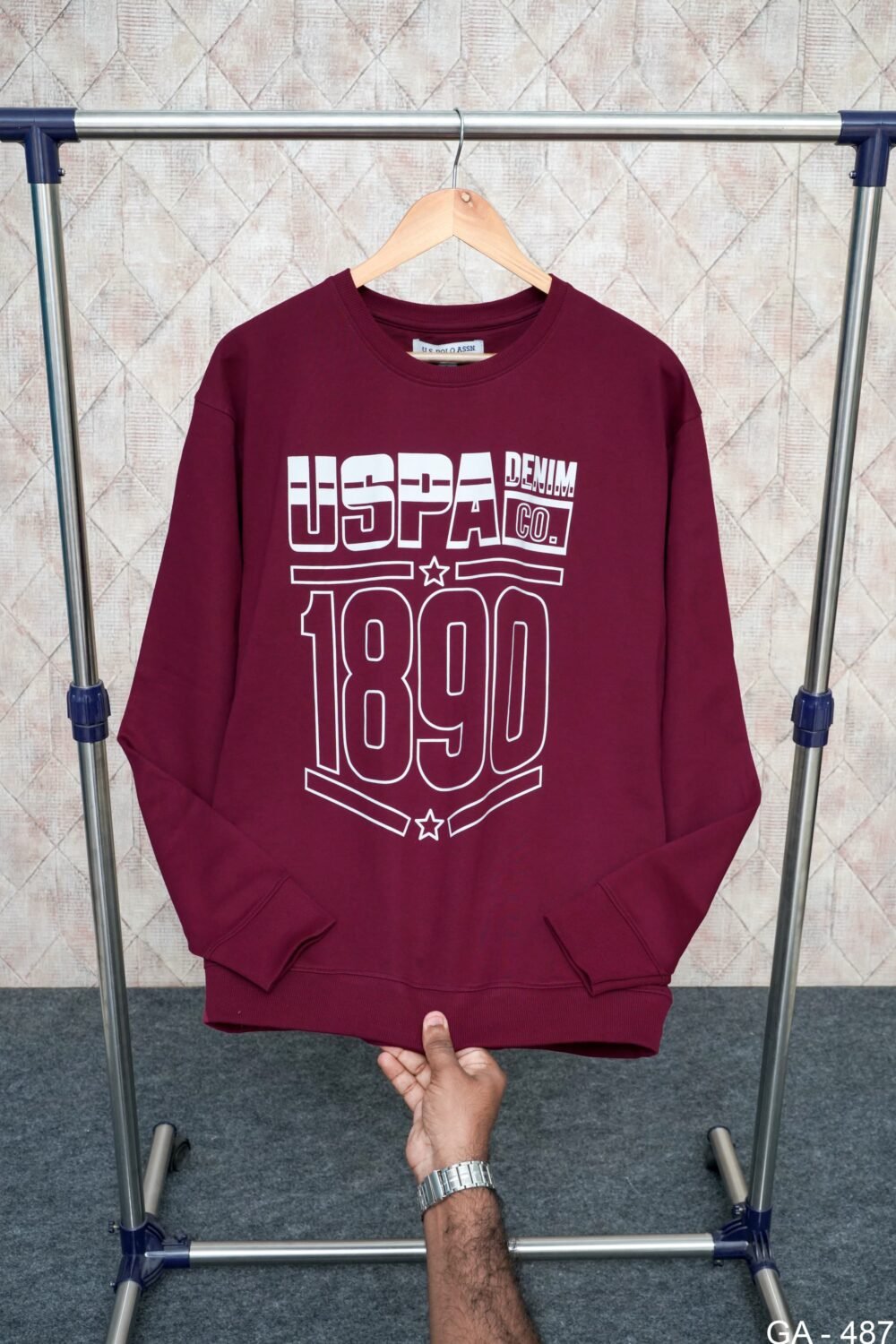 U.S Polo Premium Quality Loop Knit Drop Shoulder Sweatshirt - Image 2