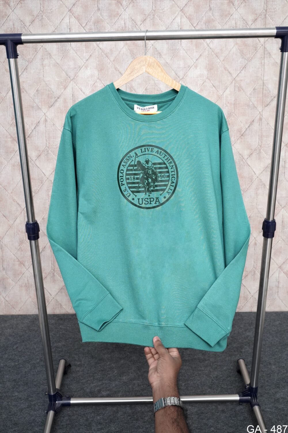 U.S Polo Premium Quality Loop Knit Drop Shoulder Sweatshirt - Image 3
