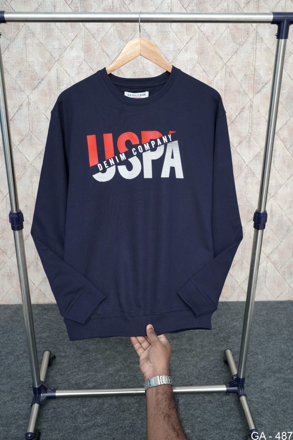 U.S Polo Premium Quality Loop Knit Drop Shoulder Sweatshirt - Image 4
