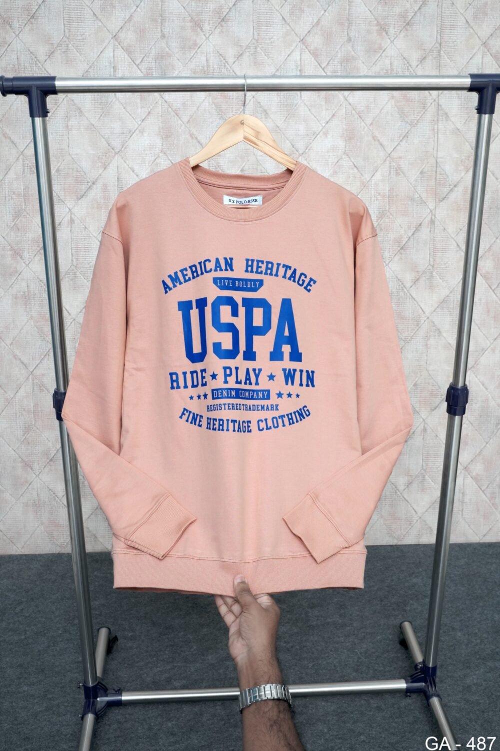 U.S Polo Premium Quality Loop Knit Drop Shoulder Sweatshirt - Image 5