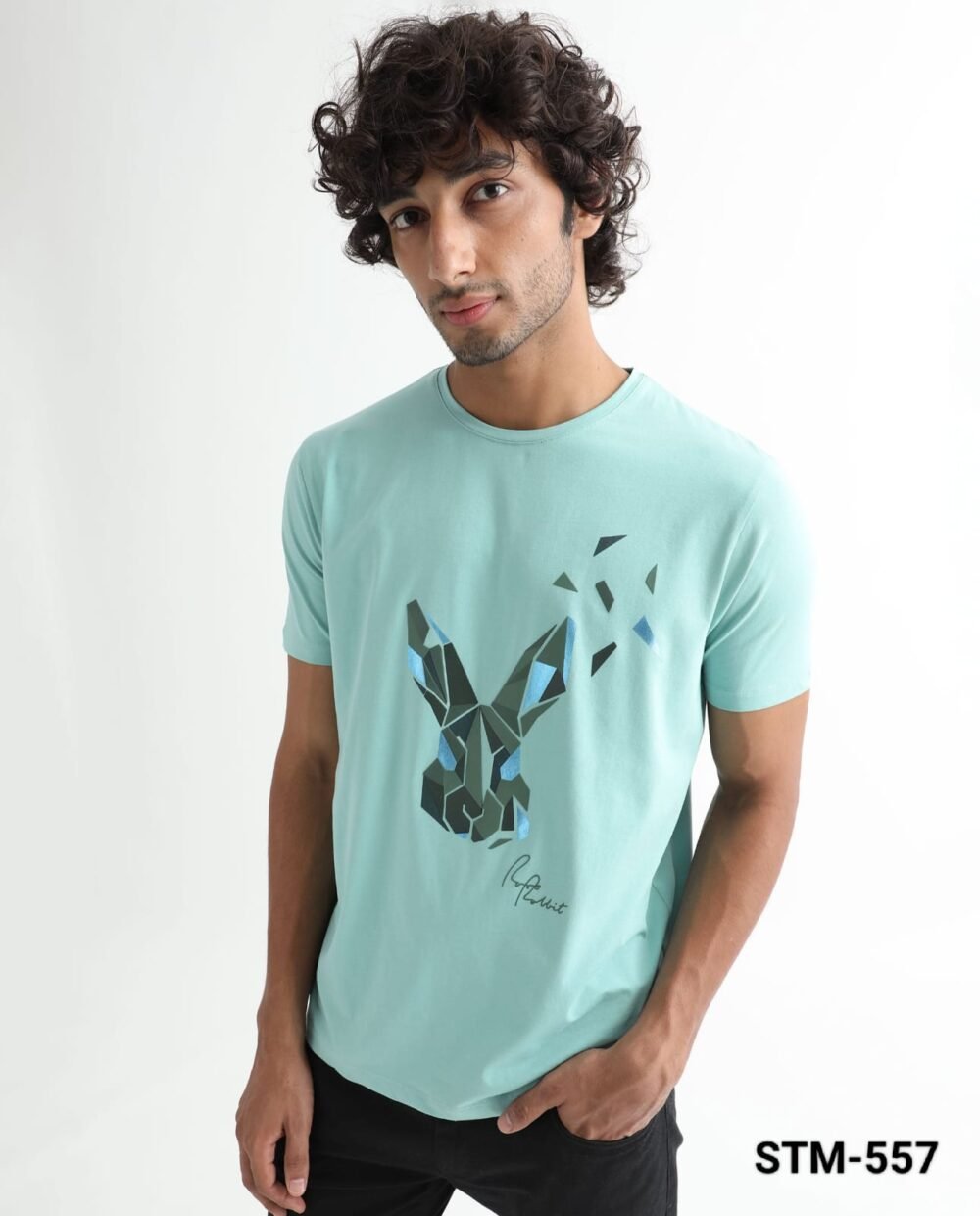 RARE RABBIT COTTON PRINTED ROUND NECK HALF SLEEVE T-SHIRT - Image 2