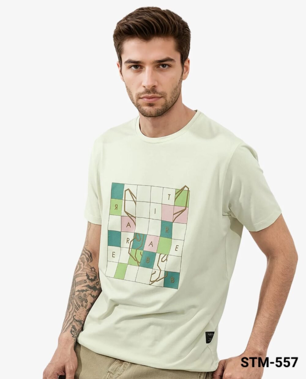 RARE RABBIT COTTON PRINTED ROUND NECK HALF SLEEVE T-SHIRT - Image 3