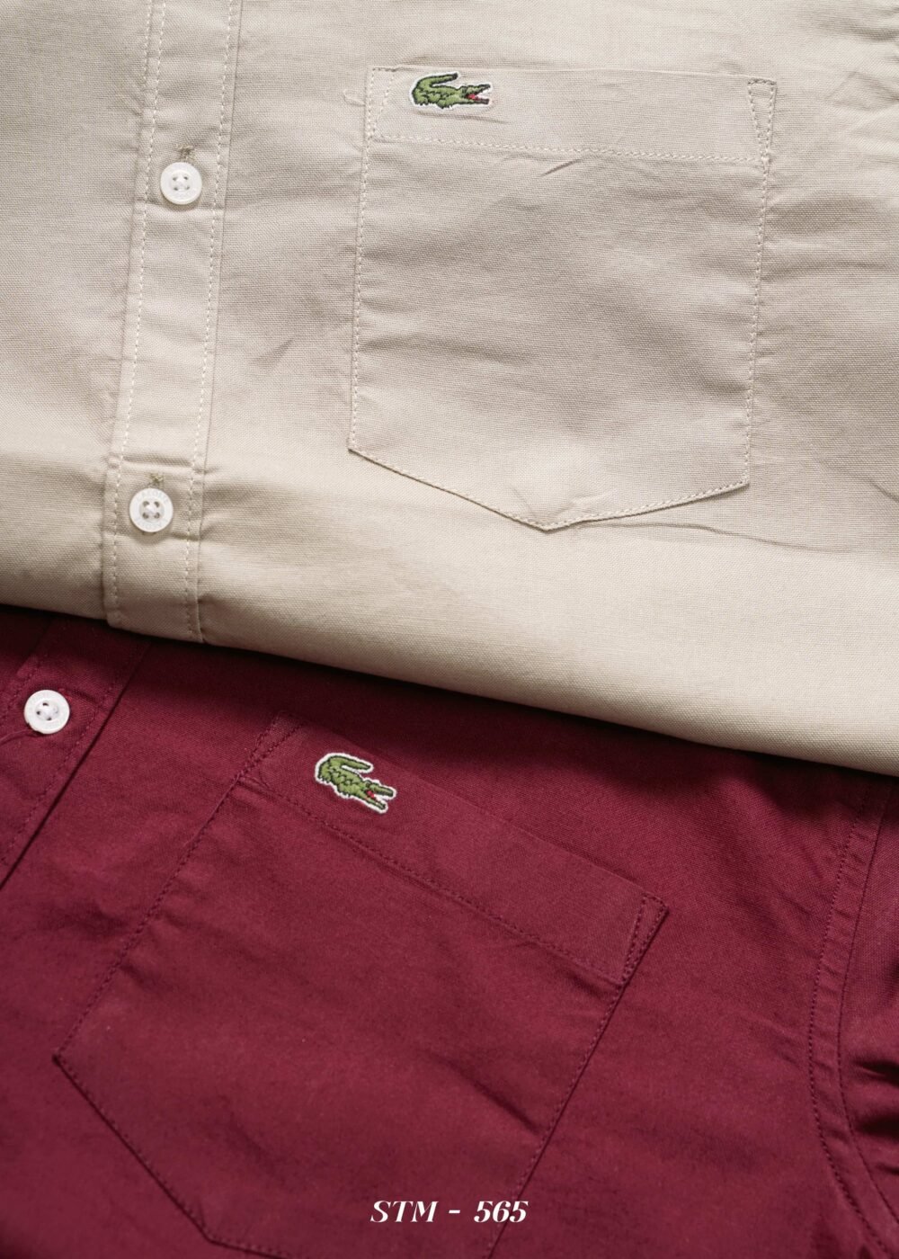 Lacoste Premium Oxford Cotton Plain Shirts Full Sleeve - Image 2