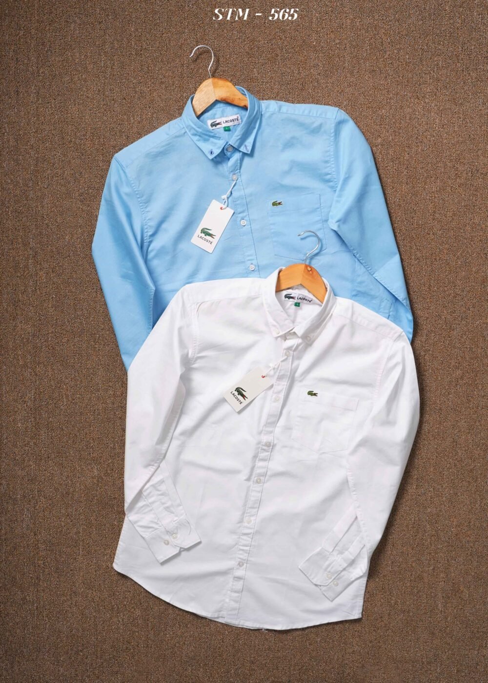 Lacoste Premium Oxford Cotton Plain Shirts Full Sleeve - Image 5