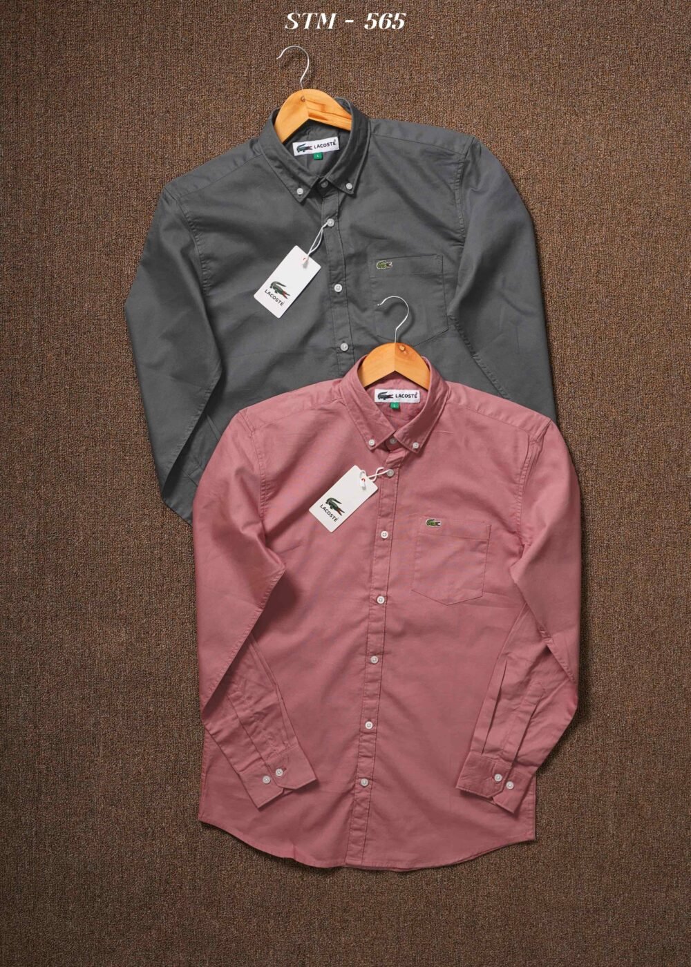 Lacoste Premium Oxford Cotton Plain Shirts Full Sleeve - Image 6