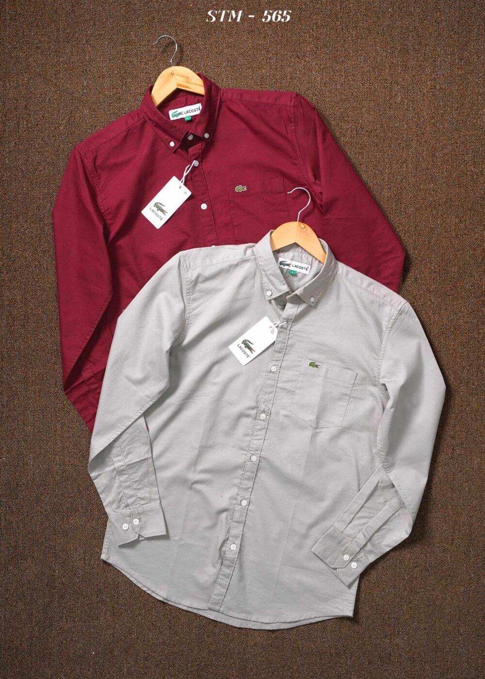 Lacoste Premium Oxford Cotton Plain Shirts Full Sleeve - Image 8