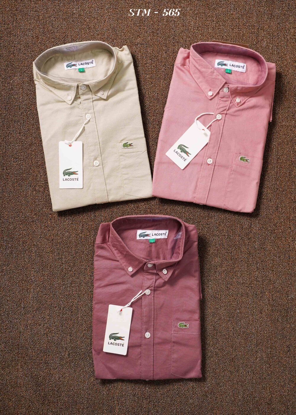 Lacoste Premium Oxford Cotton Plain Shirts Full Sleeve - Image 9