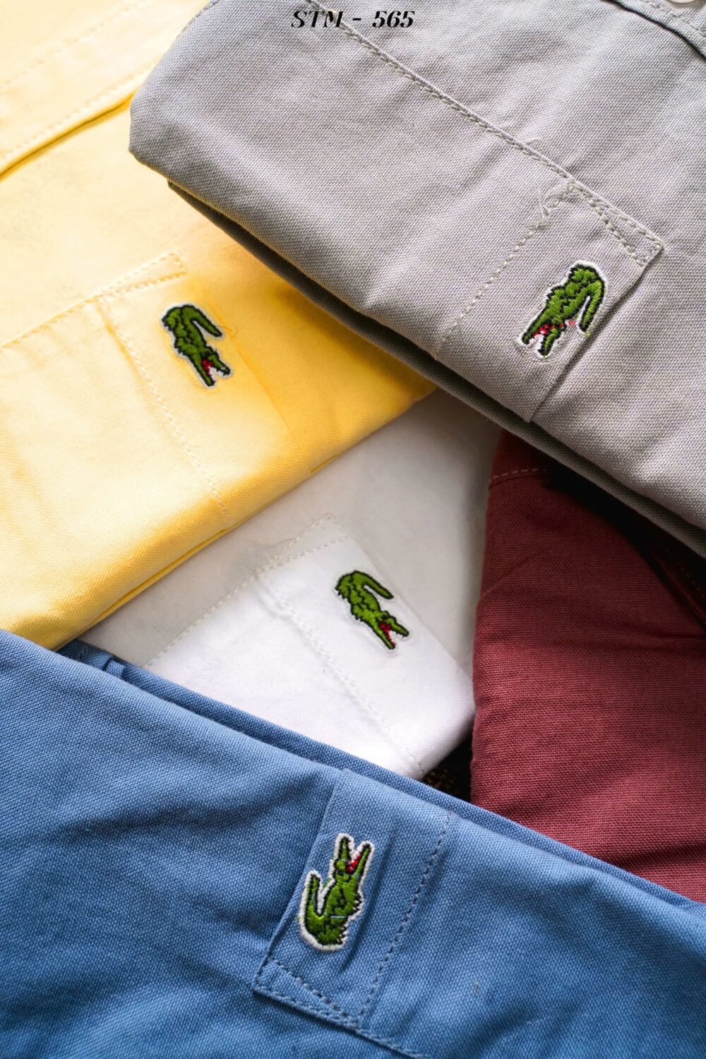 Lacoste Premium Oxford Cotton Plain Shirts Full Sleeve - Image 10