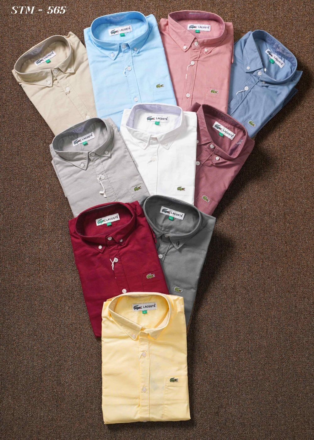 Lacoste Premium Oxford Cotton Plain Shirts Full Sleeve
