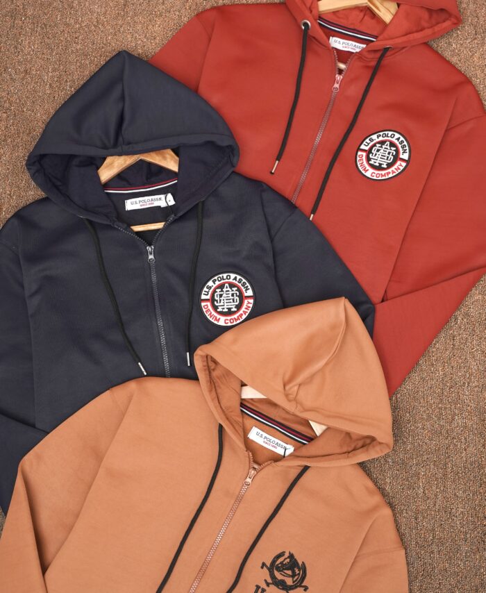 Branded Premium Quality Fleece Fabric Zipper Hoodies