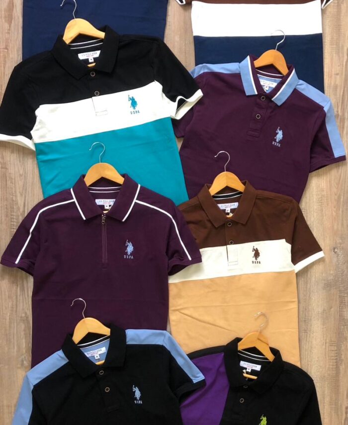 Branded USP Premium Cotton Pique Cut & Sew Chest Embroidery Polo T-Shirt