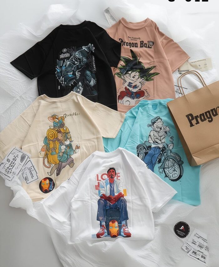 GREY ARMOUR Premium Cotton Drop Shoulder Oversized T-shirt