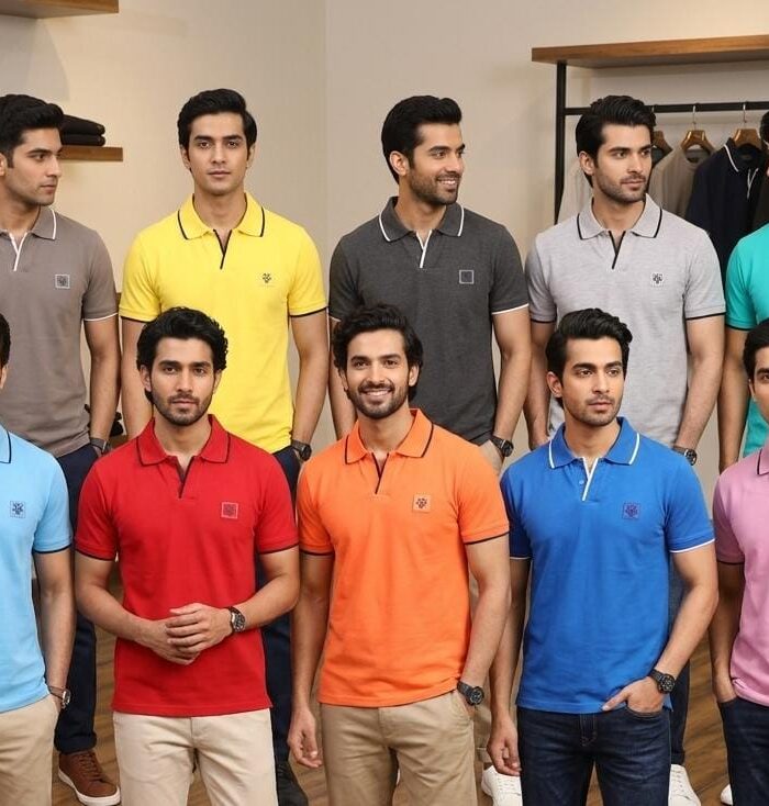RR Trendy Cotton Pique V neck Polo T-shirt