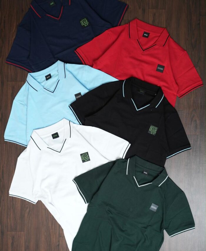 RR Trendy Cotton Pique V neck Polo T-shirt