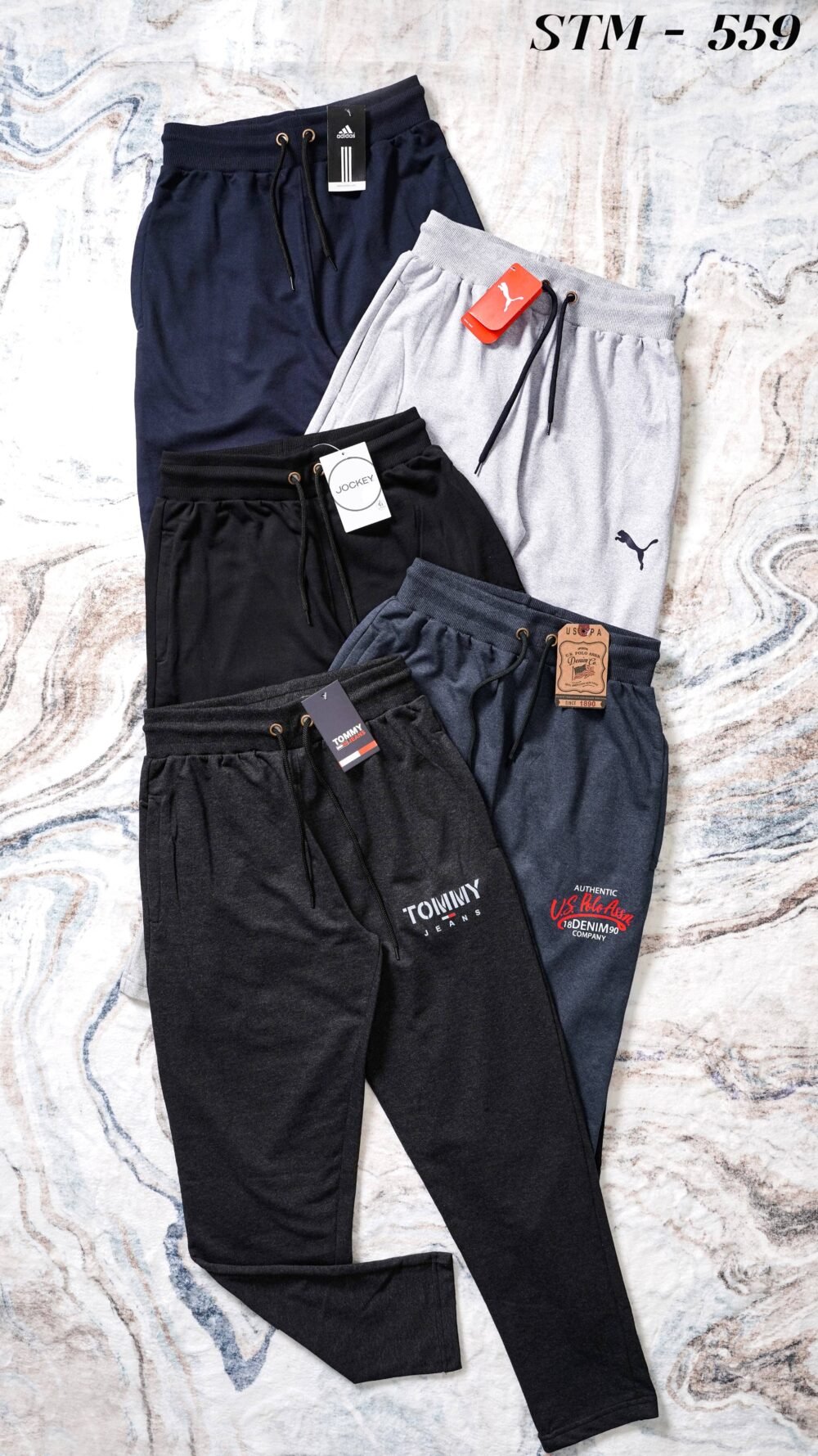 MULTIBRAND PREMIUM QUALITY LOOP KNIT WITHOUT CUFF TRACK PANT