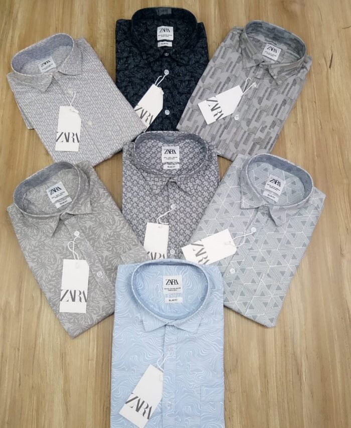Zara Premium Cotton Printed Shirts Full Sleeve