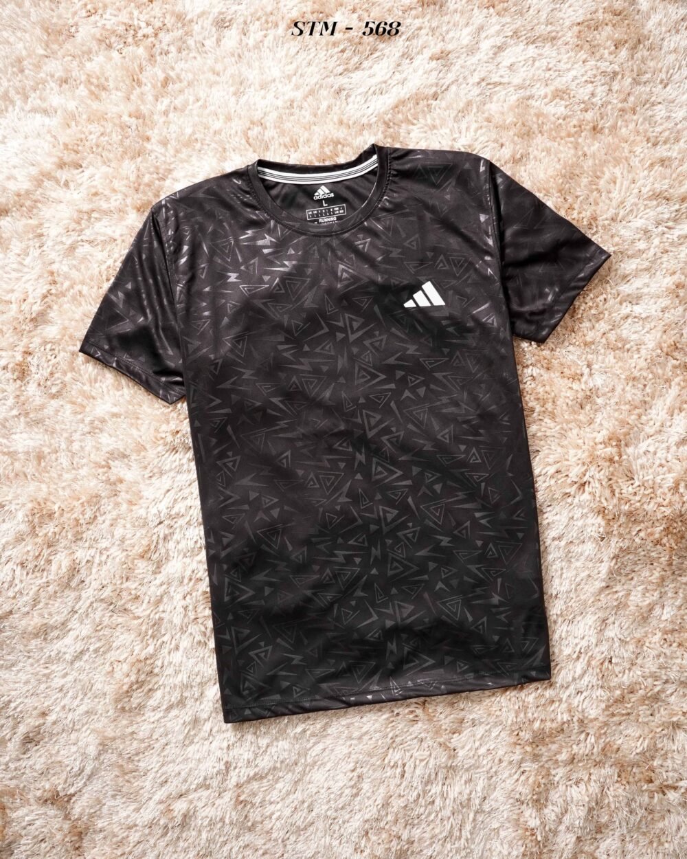 Adidas Embossed Sports Polyester Round neck Tshirt - Image 3