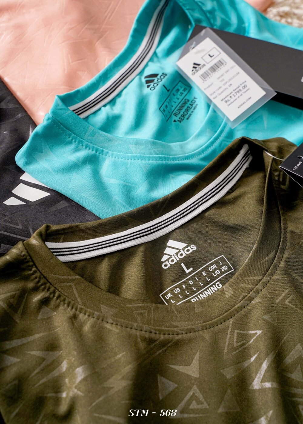 Adidas Embossed Sports Polyester Round neck Tshirt - Image 12