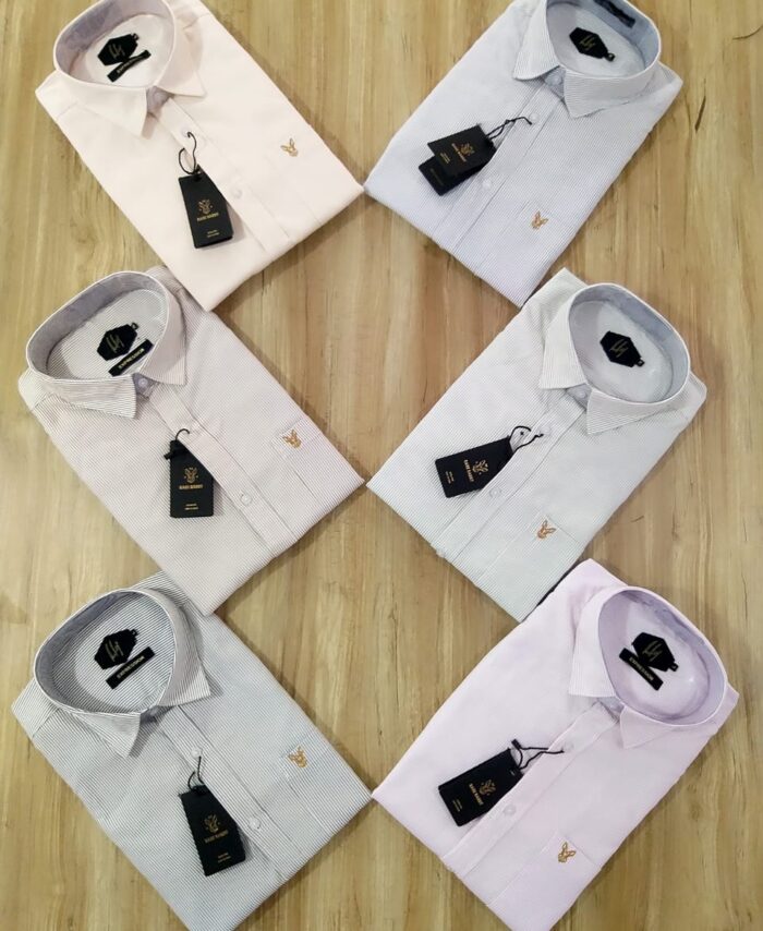 Branded Premium Cotton Oxford Striped Shirts Full Sleeve