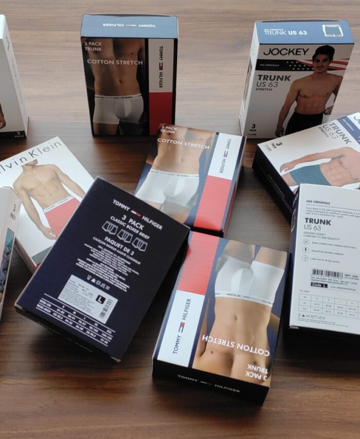 Branded JKY Premium Quality Men's Trunks 3 Pcs Box Pack
