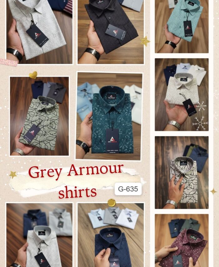 GREYARMOUR Premium Oxford Cotton Printed Shirts Full Sleeve Shirt (ORIGINAL)