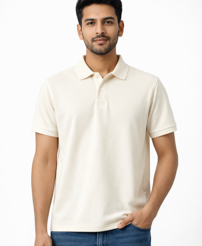 Premium Quality Cotton Plain Polo T-shirt - Without any Label and Tag
