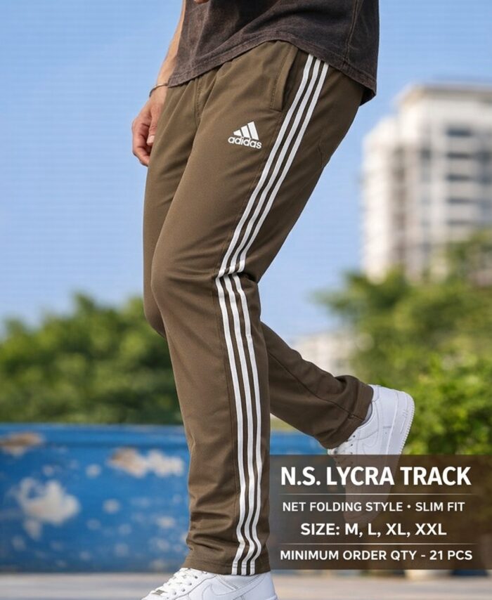 ADI NS LYCRA WITHOUT CUFF 3 STRIPE TRACK PANT
