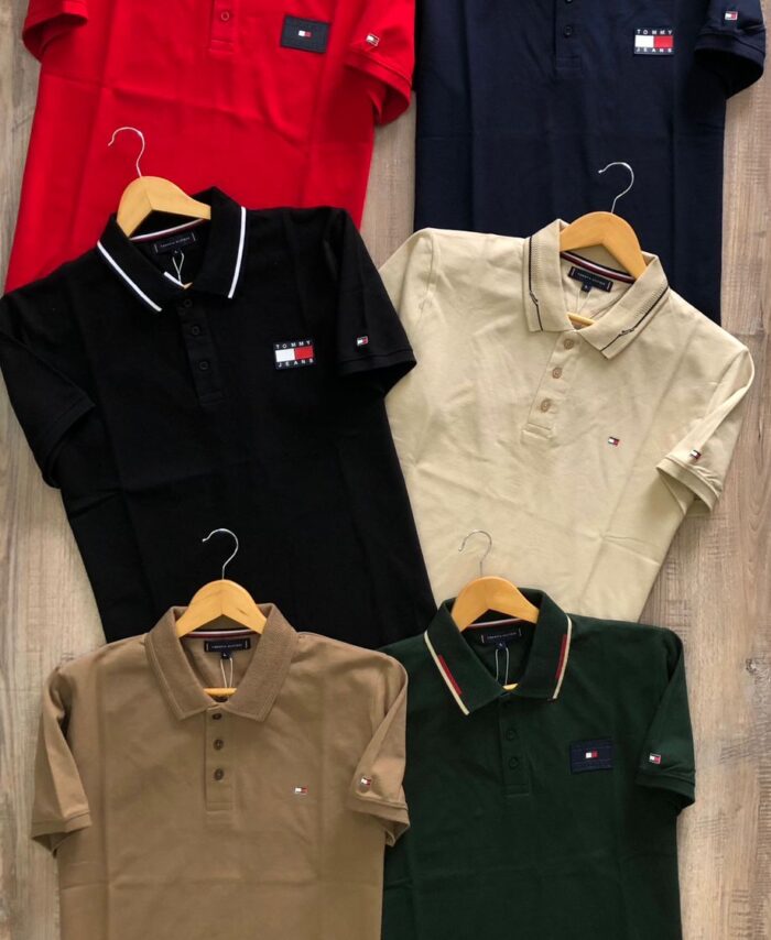 Branded TMY Premium Jacquard Collar Cotton Polo T shirt