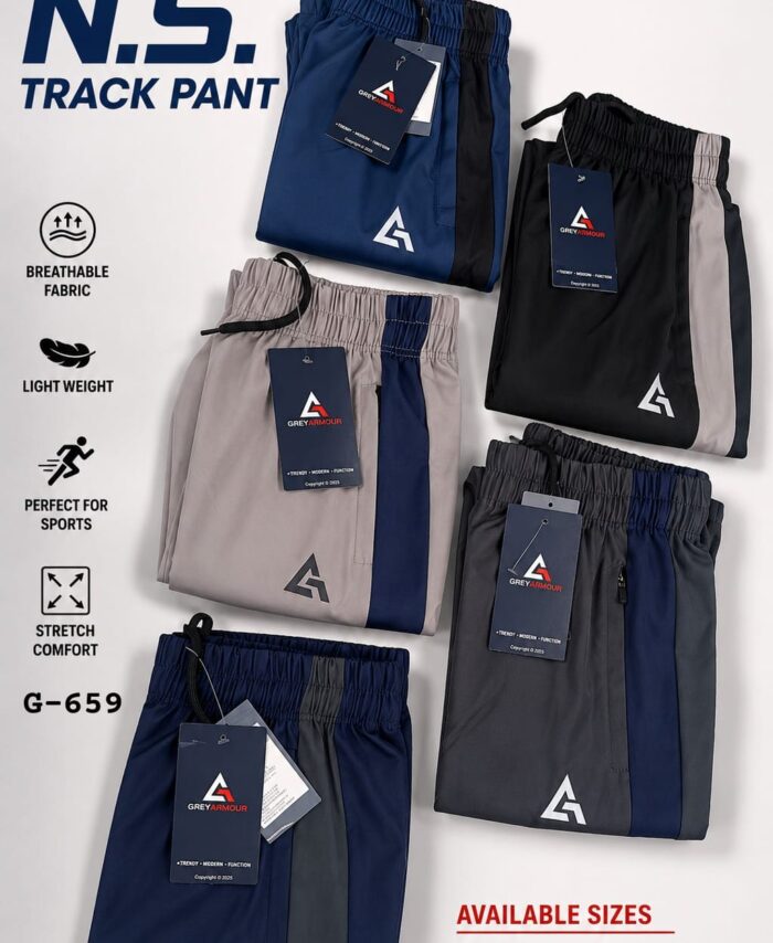 GREY ARMOUR NS LYCRA CUT & SEW WITHOUT CUFF TRACK PANT - ORIGINAL